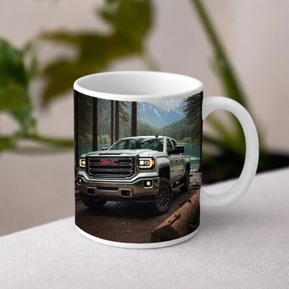 GMC Sierra Truck Forest Mountain Lake – Mugs