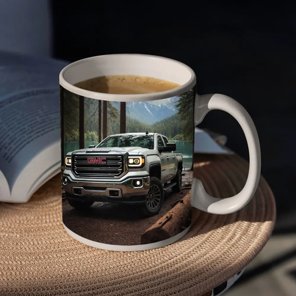 GMC Sierra Truck Forest Mountain Lake – Mugs