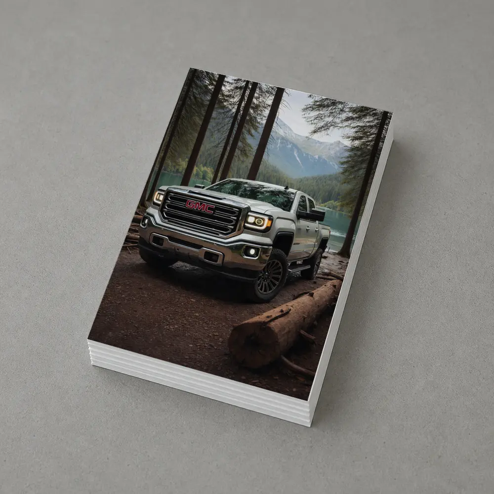 GMC Sierra Truck Forest Mountain Lake – Postcards