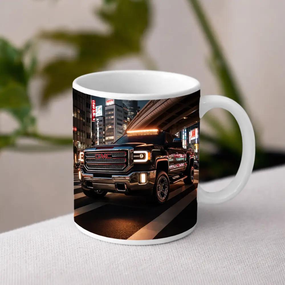 GMC Sierra Truck Tokyo City Night – Mugs