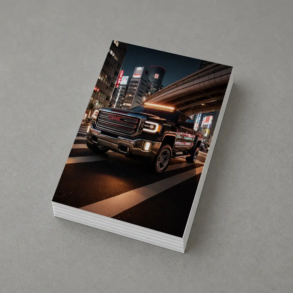 GMC Sierra Truck Tokyo City Night – Postcards