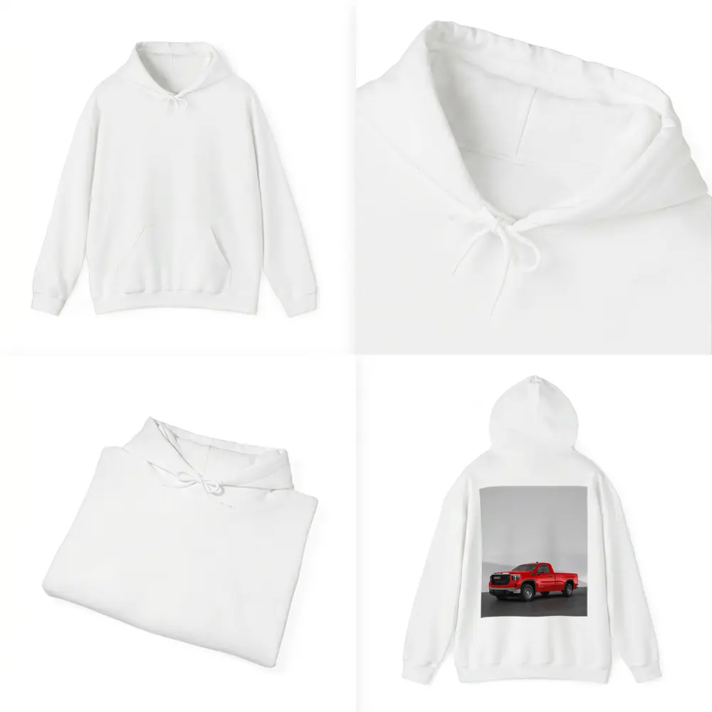 GMC Sierra Red Truck Concrete Wall Background – Hoodies