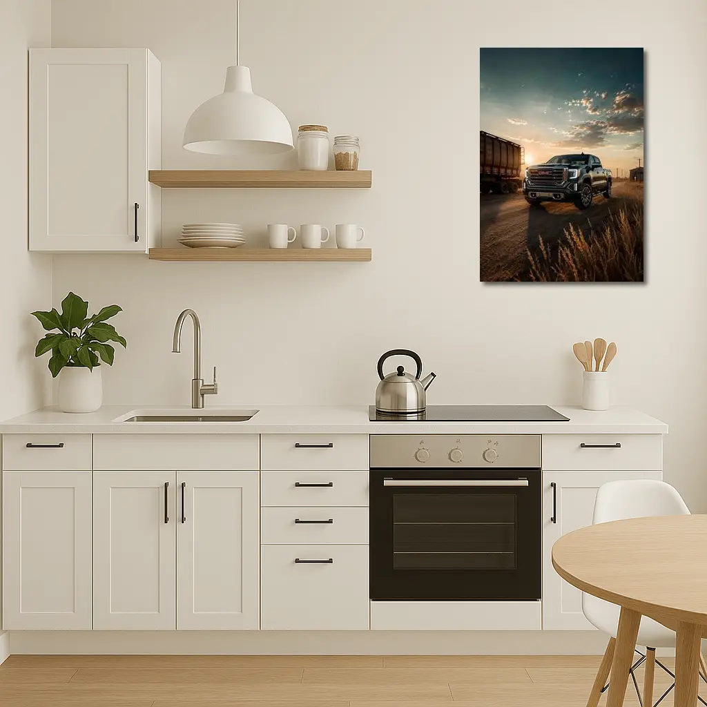 GMC Sierra Truck On Dusty Rural Road – Wall Art