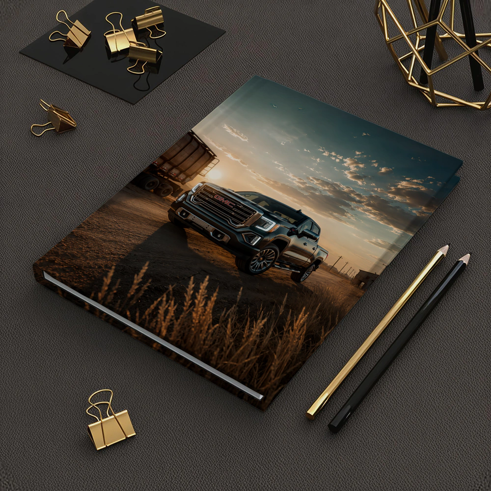 GMC Sierra Truck On Dusty Rural Road – Notebooks