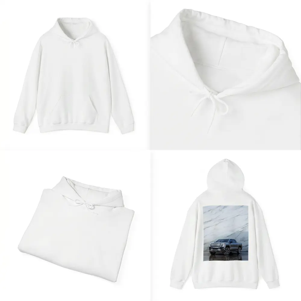 GMC Sierra EV Against Marble Wall – Hoodies