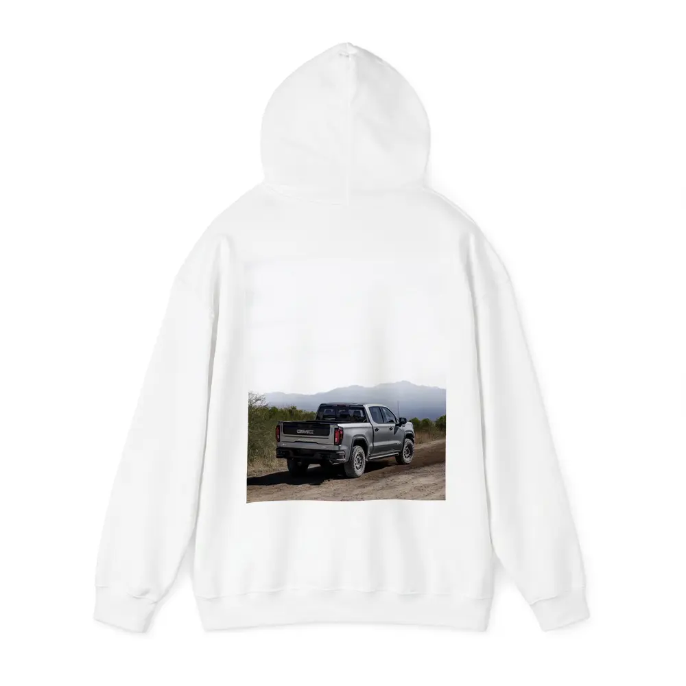 GMC Sierra Truck Dusty Dirt Road Mountains – Hoodies