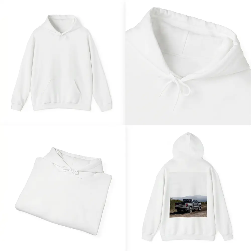 GMC Sierra Truck Dusty Dirt Road Mountains – Hoodies