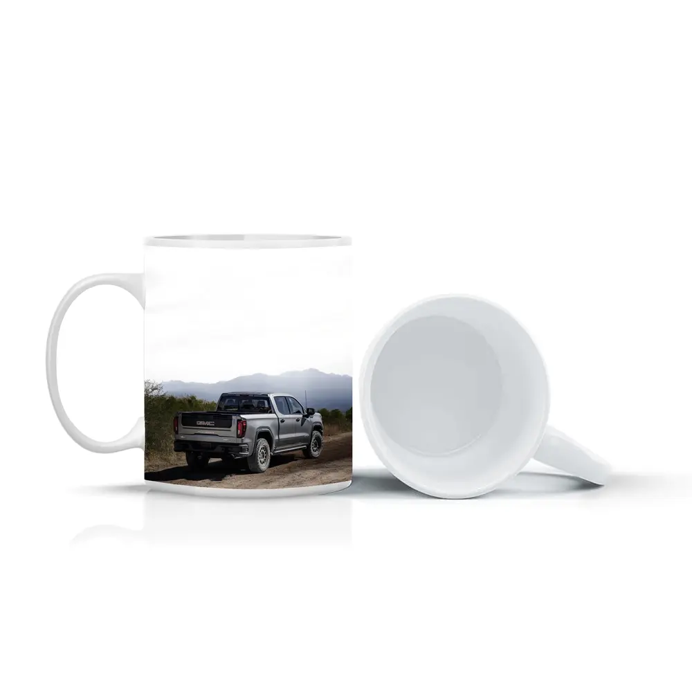 GMC Sierra Truck Dusty Dirt Road Mountains – Mugs