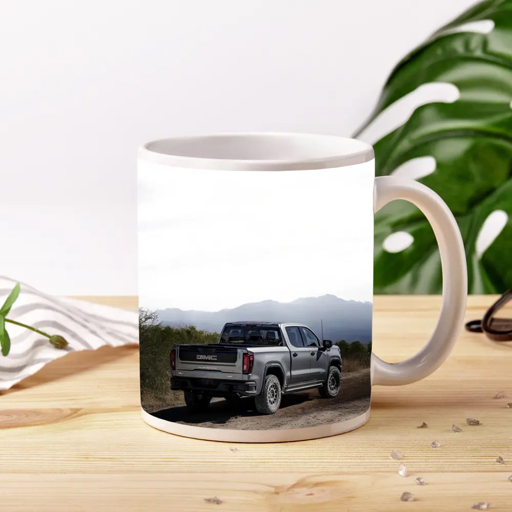 GMC Sierra Truck Dusty Dirt Road Mountains – Mugs