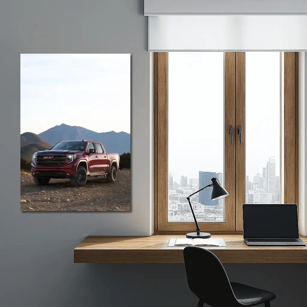 GMC Sierra Truck Rocky Mountain Desert – Wall Art