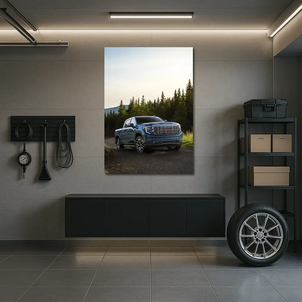 GMC Sierra Truck Forest Dirt Road – Wall Art
