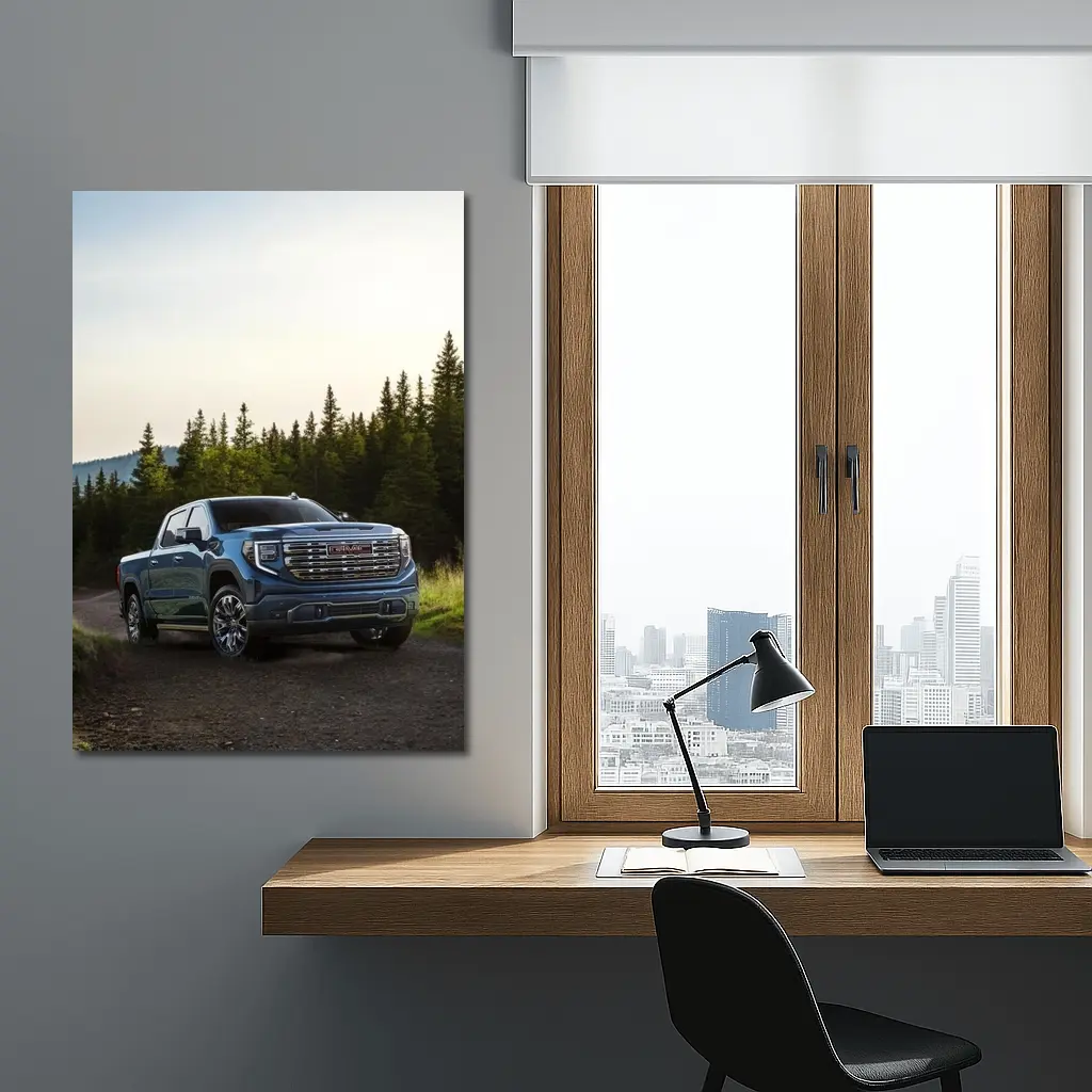 GMC Sierra Truck Forest Dirt Road – Wall Art