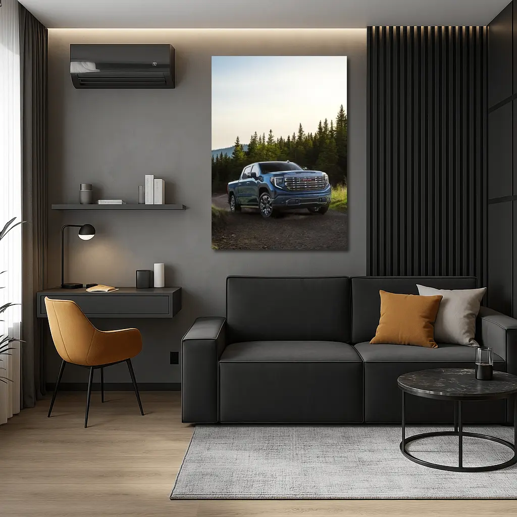 GMC Sierra Truck Forest Dirt Road – Wall Art