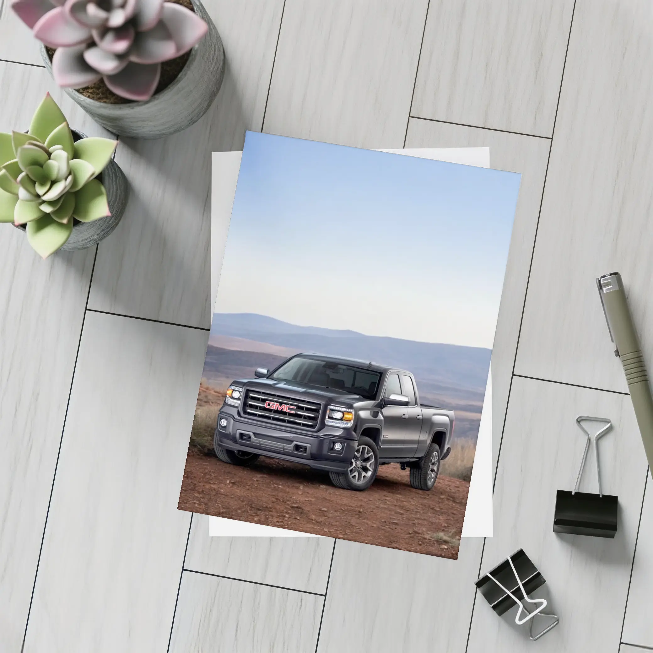 GMC Sierra Truck Rugged Desert Terrain – Postcards