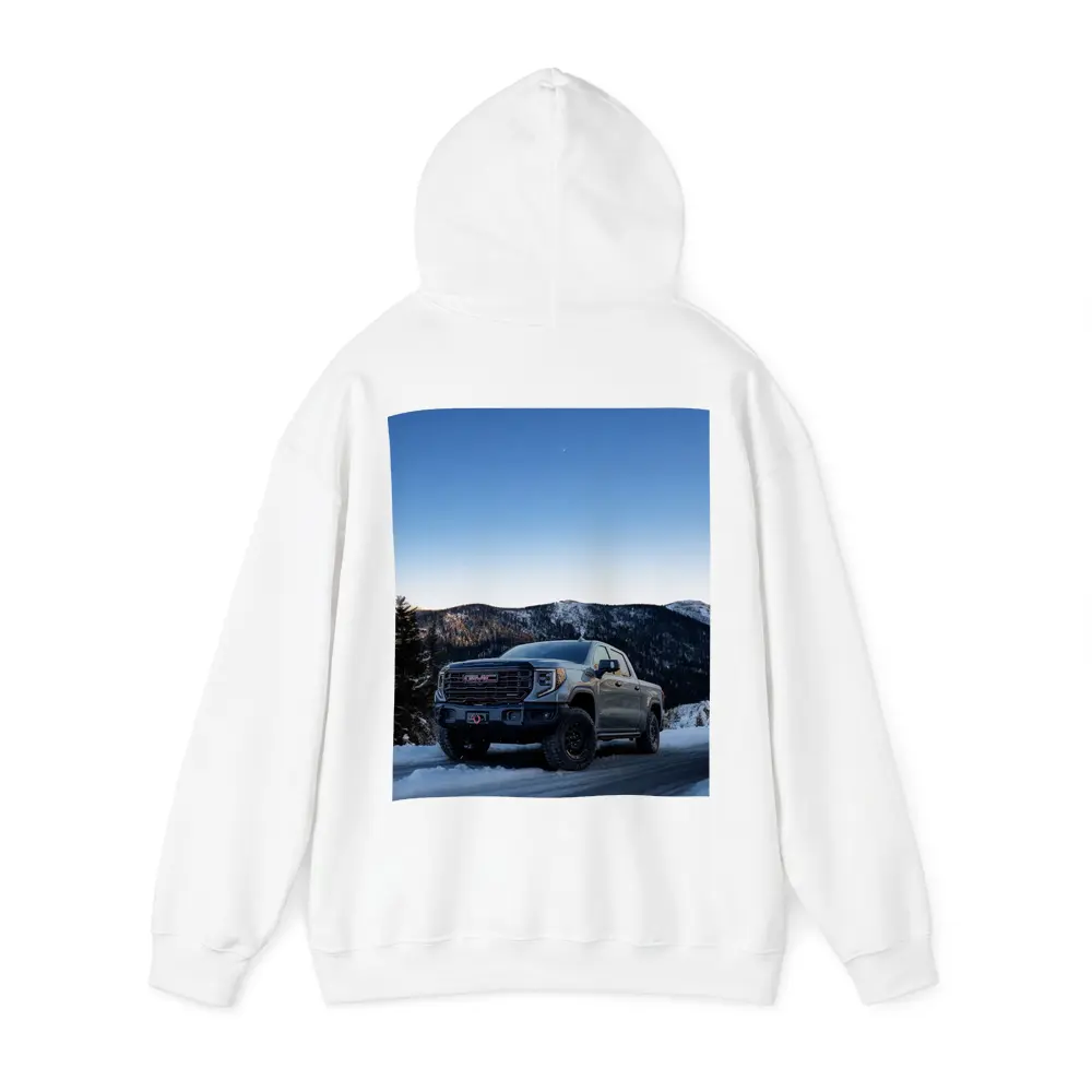 GMC Sierra Truck Snowy Mountain Road – Hoodies
