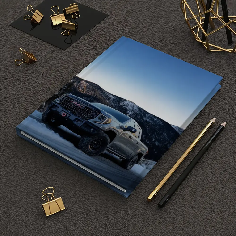 GMC Sierra Truck Snowy Mountain Road – Notebooks