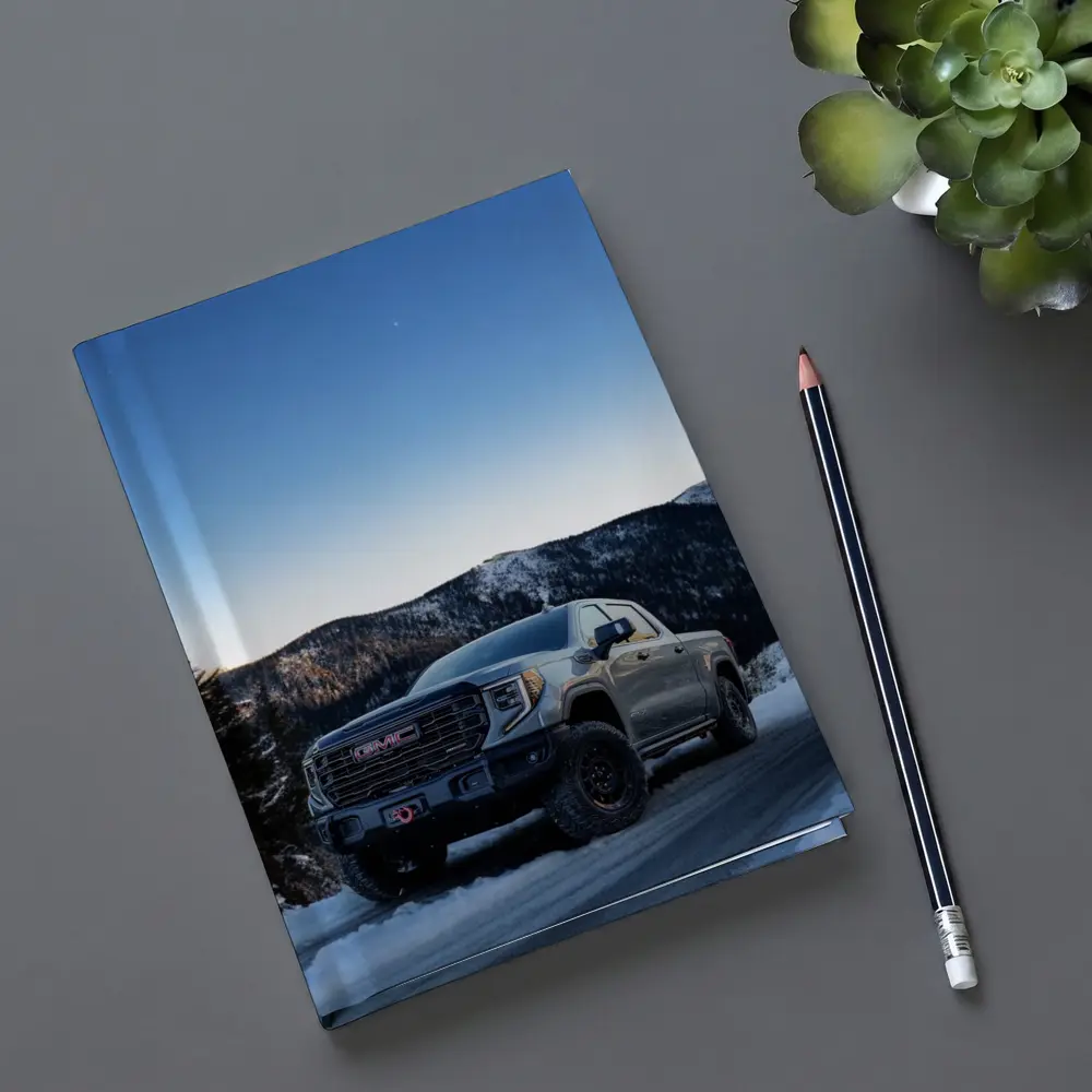 GMC Sierra Truck Snowy Mountain Road – Notebooks