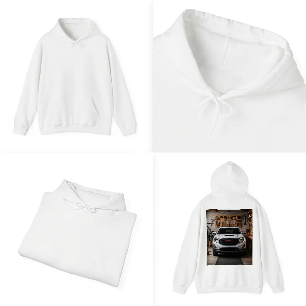 GMC Terrain AT4 White Garage Front View – Hoodies