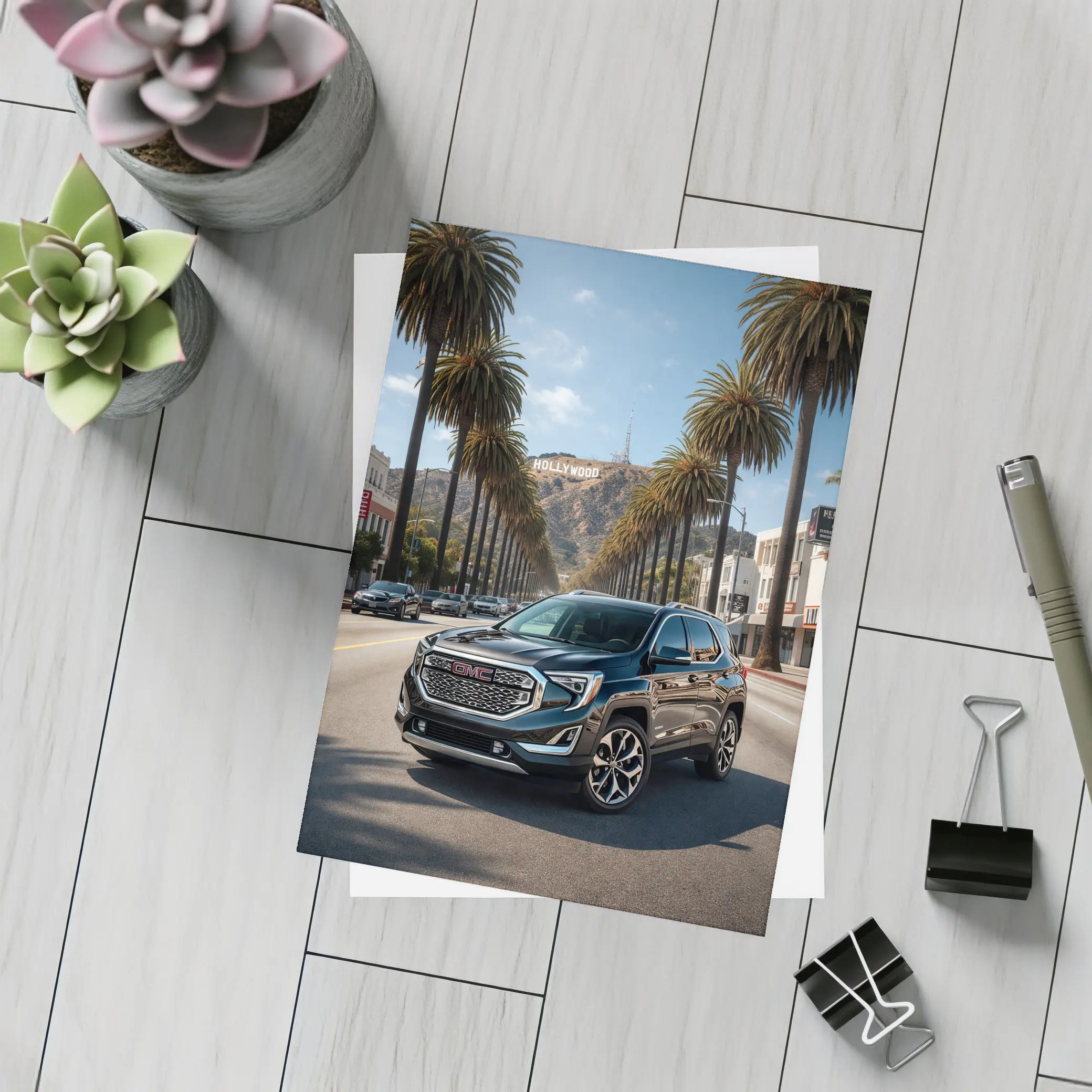 GMC Terrain Cruising Hollywood Boulevard Los Angeles – Postcards