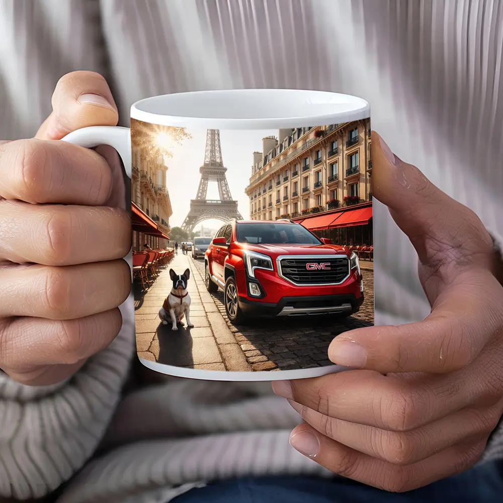 GMC Terrain Red SUV Paris Eiffel Tower – Mugs
