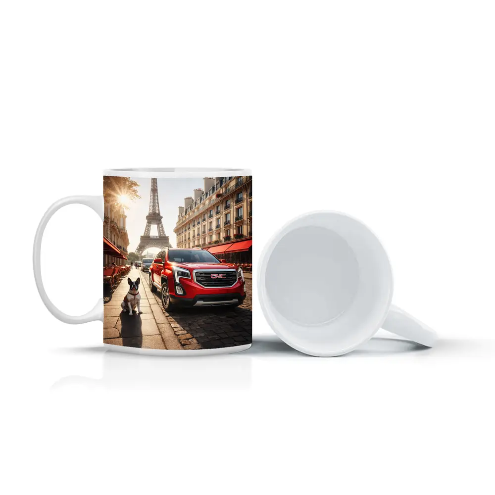 GMC Terrain Red SUV Paris Eiffel Tower – Mugs