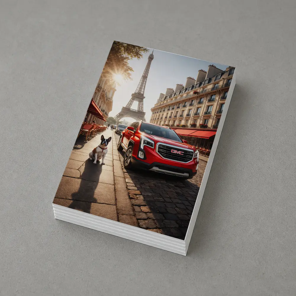 GMC Terrain Red SUV Paris Eiffel Tower – Postcards