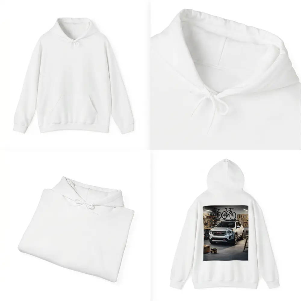 GMC Terrain SUV Parked Inside Workshop Garage – Hoodies