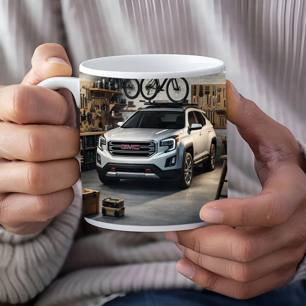 GMC Terrain SUV Parked Inside Workshop Garage – Mugs