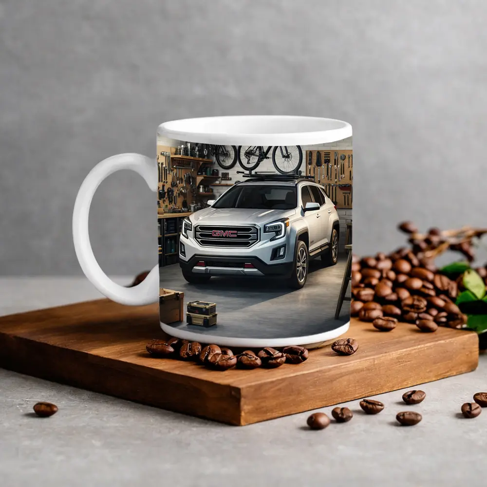 GMC Terrain SUV Parked Inside Workshop Garage – Mugs