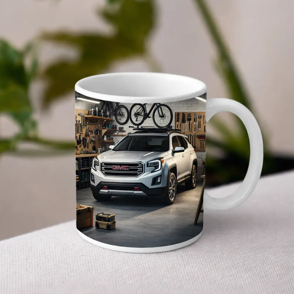 GMC Terrain SUV Parked Inside Workshop Garage – Mugs