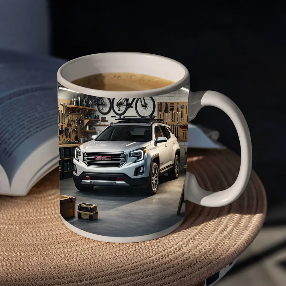 GMC Terrain SUV Parked Inside Workshop Garage – Mugs