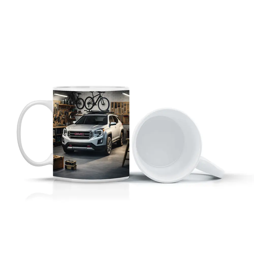 GMC Terrain SUV Parked Inside Workshop Garage – Mugs