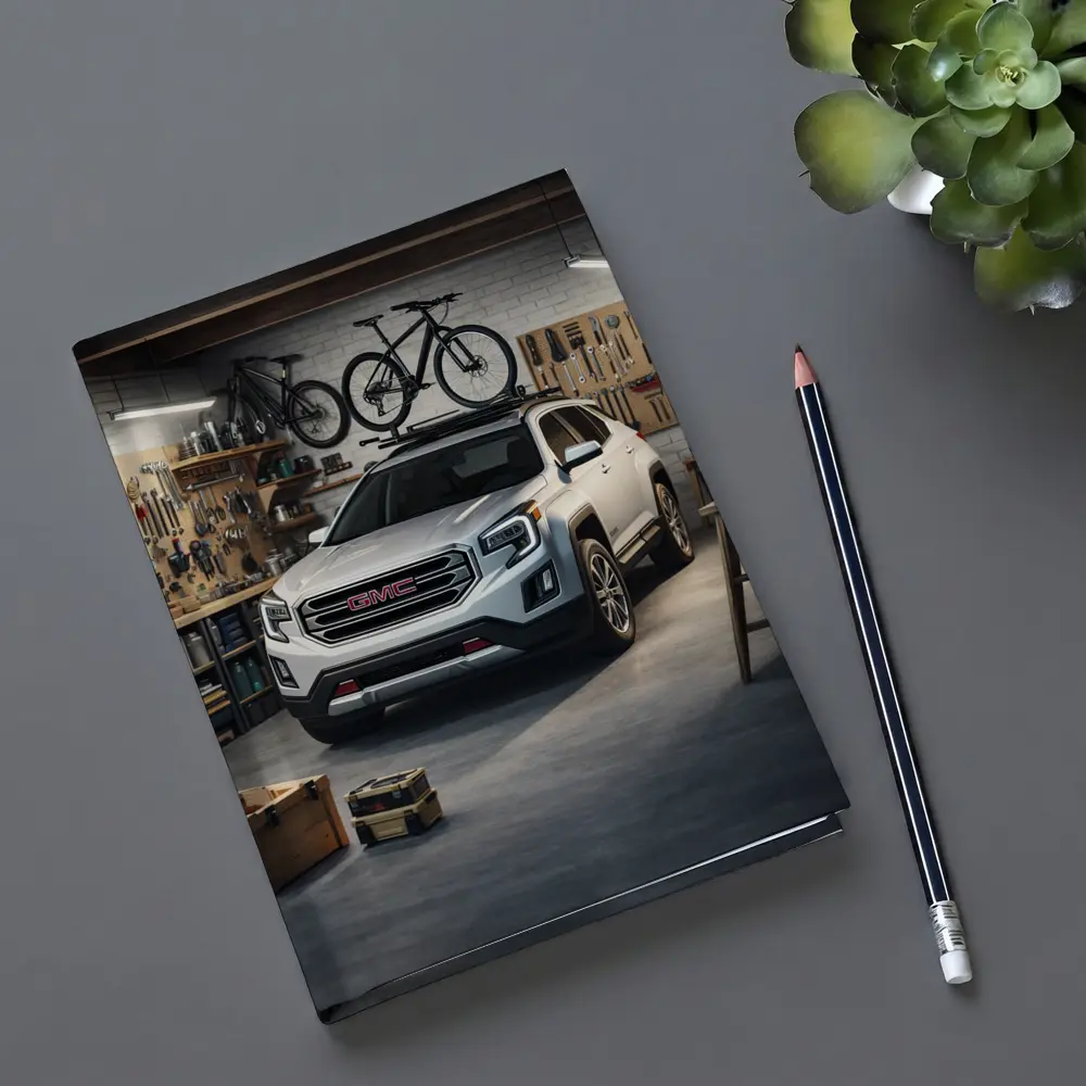 GMC Terrain SUV Parked Inside Workshop Garage – Notebooks