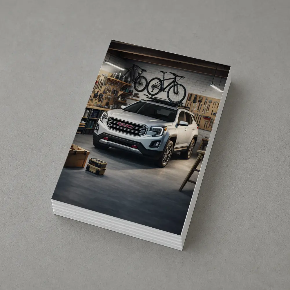GMC Terrain SUV Parked Inside Workshop Garage – Postcards