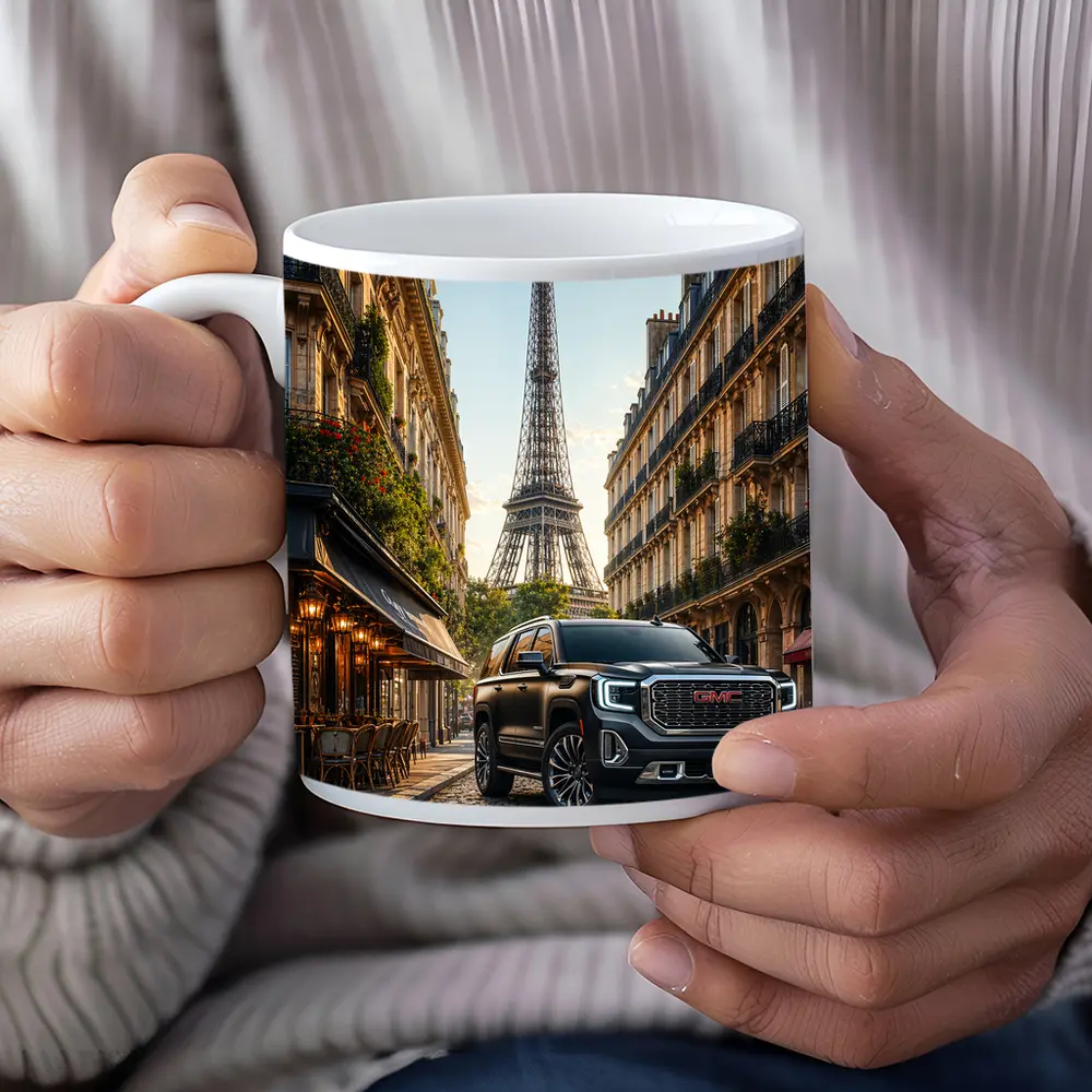 GMC Yukon SUV Paris Eiffel Tower Street – Mugs
