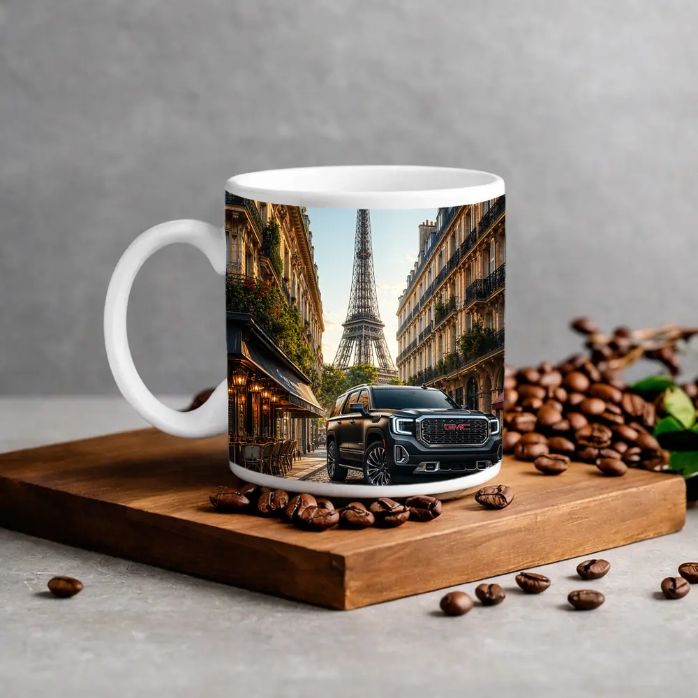 GMC Yukon SUV Paris Eiffel Tower Street – Mugs