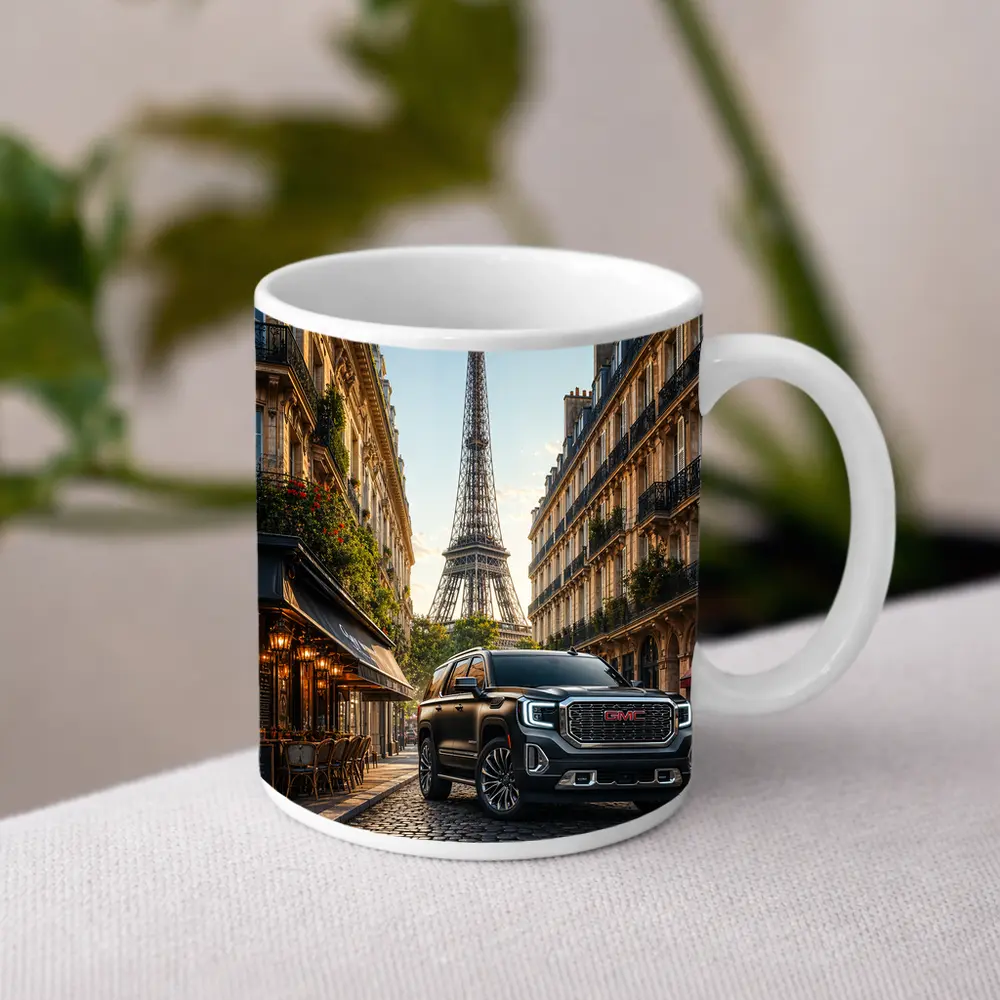 GMC Yukon SUV Paris Eiffel Tower Street – Mugs