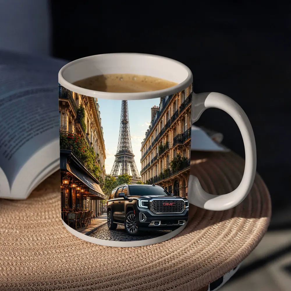 GMC Yukon SUV Paris Eiffel Tower Street – Mugs
