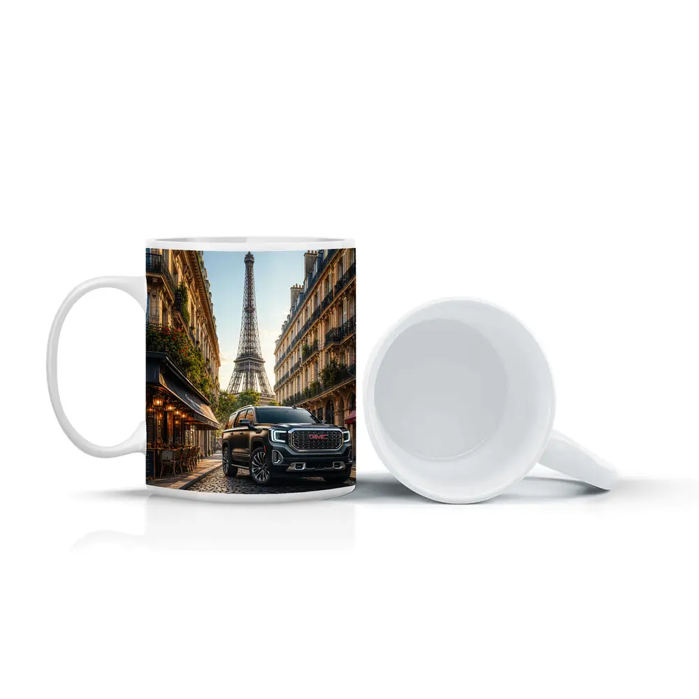 GMC Yukon SUV Paris Eiffel Tower Street – Mugs