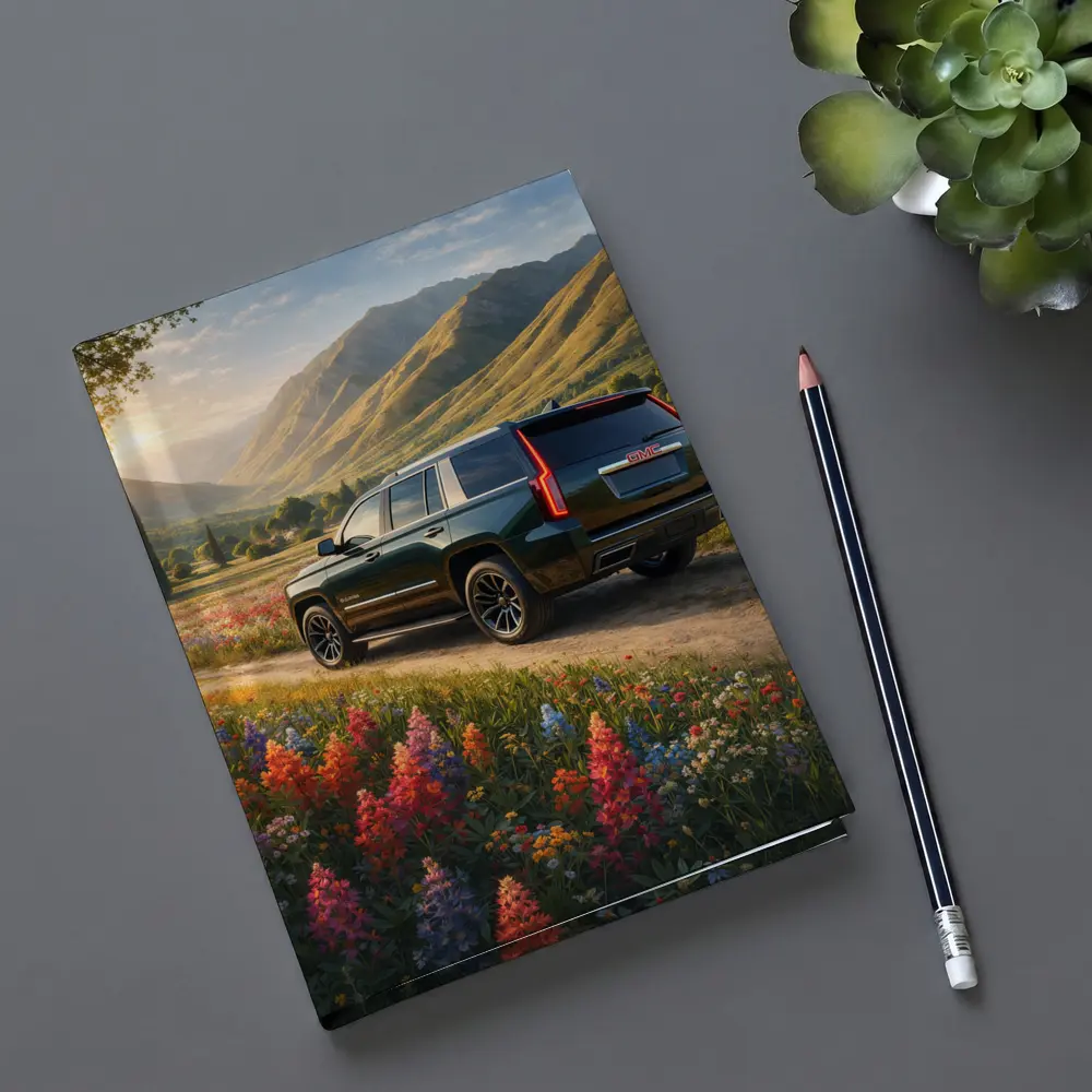 GMC Yukon Dark Green Mountain Wildflower Setting – Notebooks