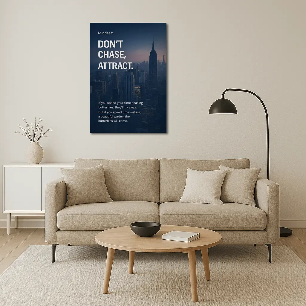 Don't Chase Attract Mindset New York City – Wall Art