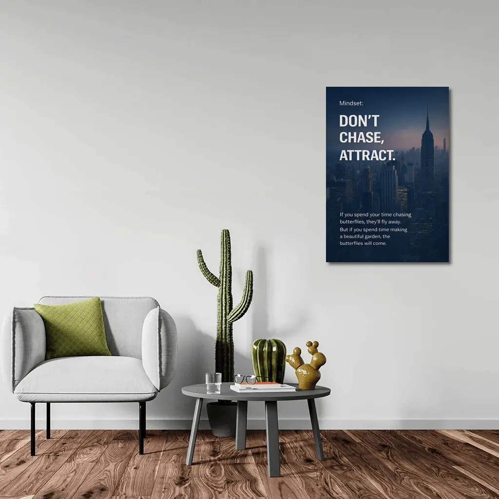 Don't Chase Attract Mindset New York City – Wall Art