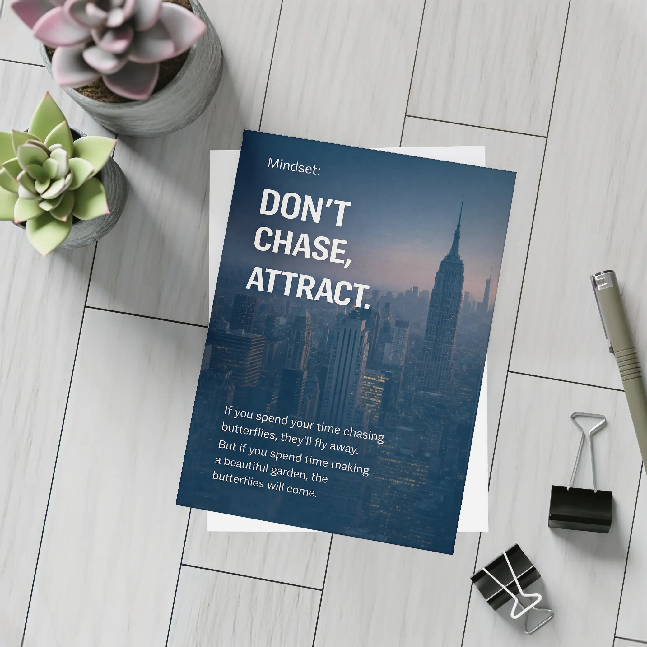 Don't Chase Attract Mindset New York City – Postcards