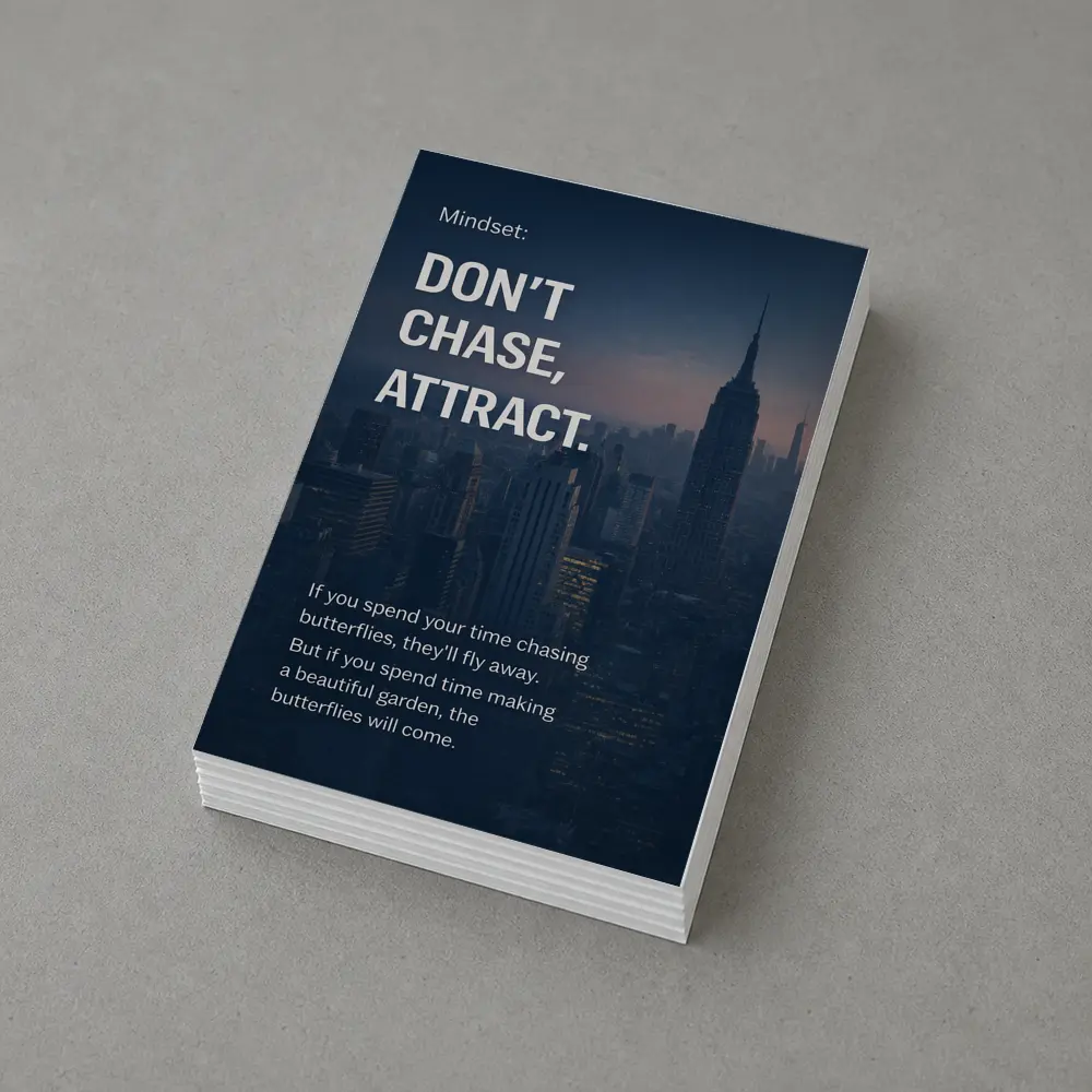 Don't Chase Attract Mindset New York City – Postcards