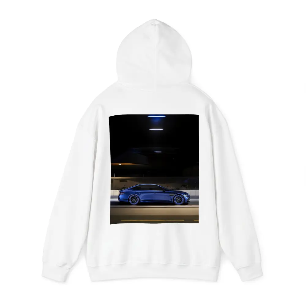Genesis G80 Blue Sedan Night Street – Hoodies