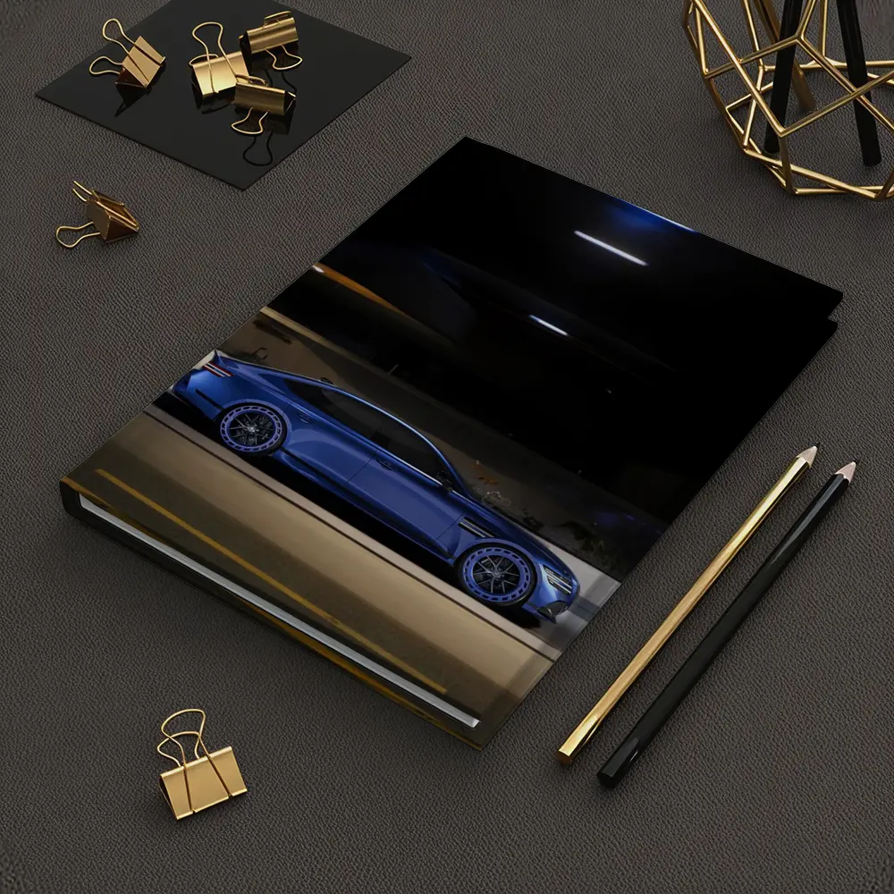 Genesis G80 Blue Sedan Night Street – Notebooks