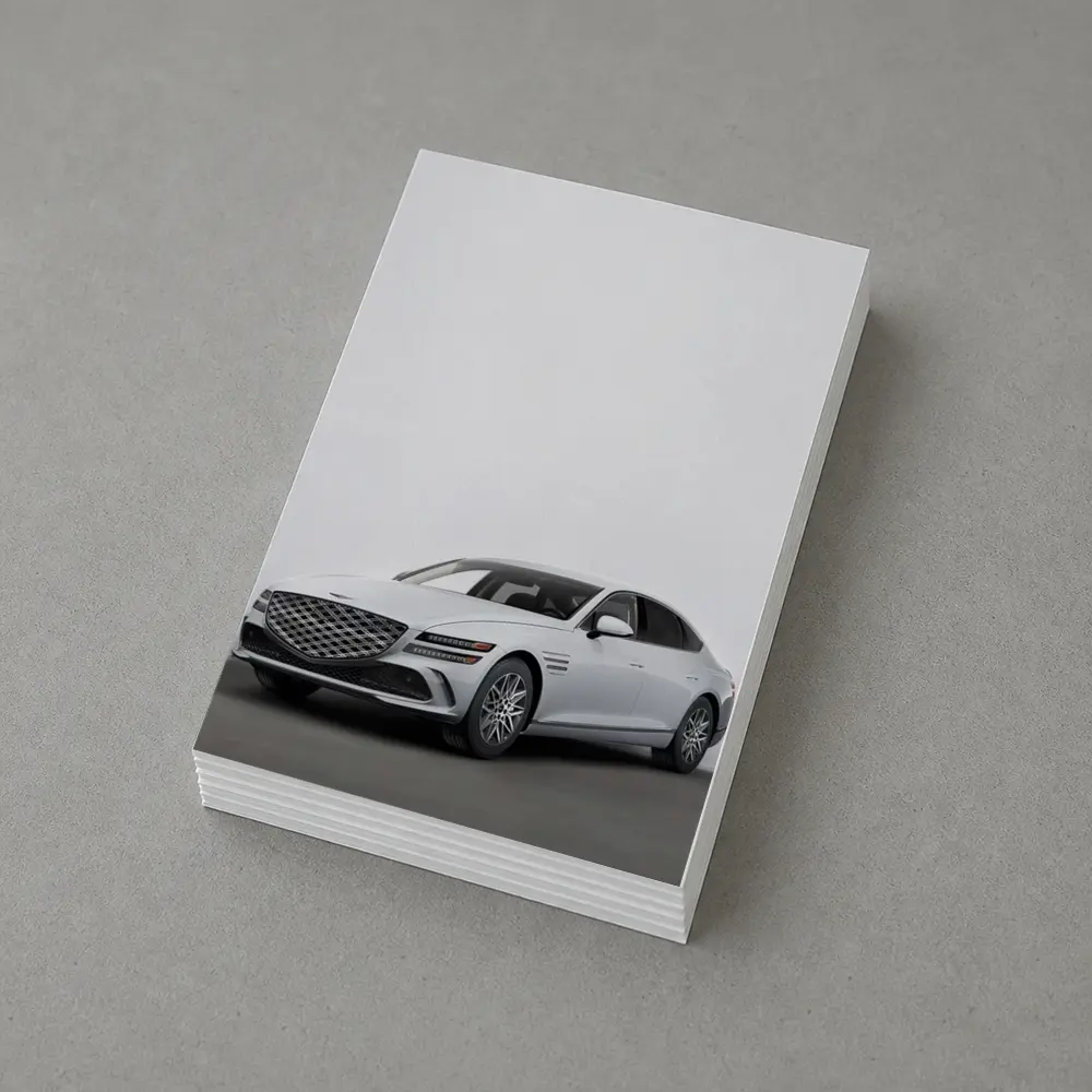 Genesis G80 Luxury Sedan White Studio – Postcards