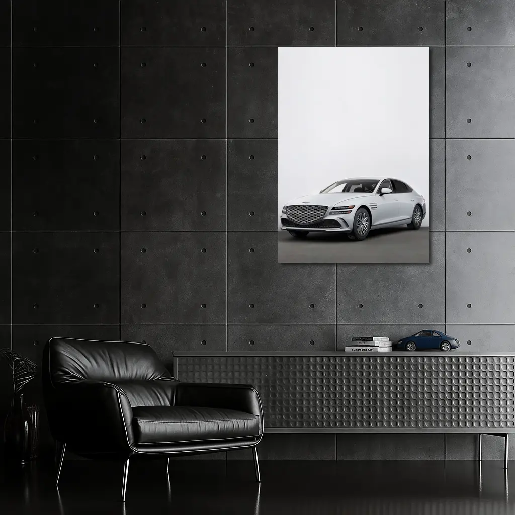 Genesis G80 Luxury Sedan White Studio – Wall Art