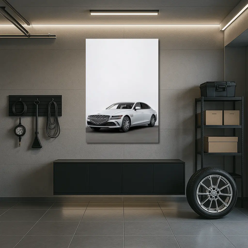 Genesis G80 Luxury Sedan White Studio – Wall Art