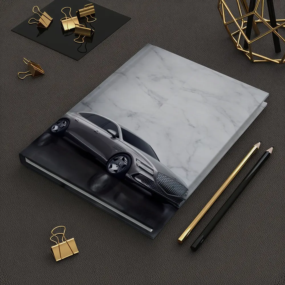 Genesis G80 Silver Sedan Marble Wall – Notebooks
